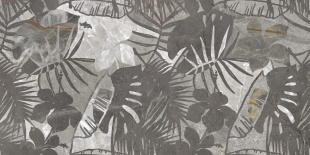 Плитка Cersanit Wonderstone листья серый рельеф сатин (29,7x59,8)